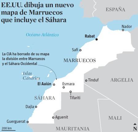 El nuevo mapa de Marruecos, según EE.UU.