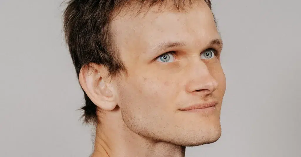 Rostro de Vitalik Buterin, fundador de Ethereum.