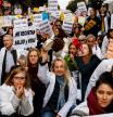 Manifestacion de Medicos en Madrid contra la politica sanitaria del gobierno de Ayuso