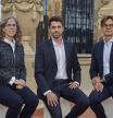 Guillem Laporta (Ysios Capital), en el centro, junto a Jean Marie Duvall y Joan Carle Arce, de ReproNovo