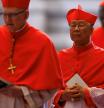 Cardinal Lazzaro You Heung-sik arrives in Saint Peter's Basilica, as the body of Pope Francis is carried in a coffin inside the Basilica, on the day of its translation, at the Vatican, April 23, 2025. REUTERS/Hannah McKay