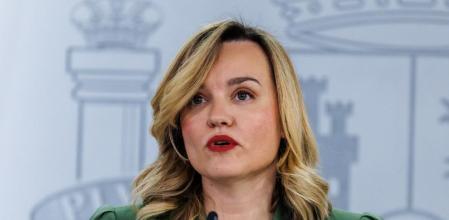 La portavoz del Gobierno, Pilar Alegría, este miércoles en la Moncloa tras la reunión extraordinaria del Consejo de Ministros