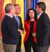 Ismael Sáez, Salvador Navarro, Ana García Alcolea y Carlos Mazón, ayer en el Palau de la Generalitat
