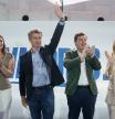 VALLADOLID.30/05/2025.-El presidente del PP, Alberto Núñez Feijóo (2i), abre este viernes en Valladolid la campaña interna para su reelección como máximo dirigente del PP en el Congreso que se celebrará en Madrid del 4 al 6 de julio. EFE/Nacho Gallego