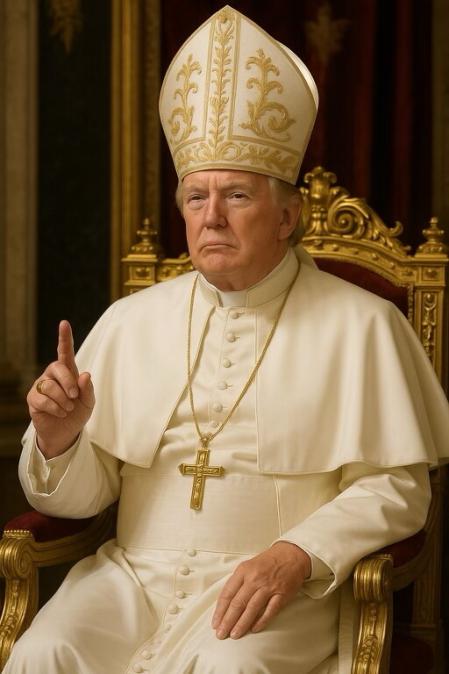 Imatge de Trump vestit com a Papa, difosa per ell mateix a Truth Social