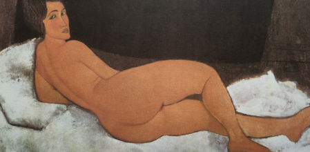 Amedeo Modigliani, Reclining Nude (on Her Left Side), 1917
