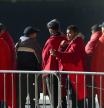 ARRECIFE (LANZAROTE), 02/06/2025.- La Salvamar Al Nair, de Salvamento Marítimo, ha rescatado en la madrugada de este lunes a 60 personas de origen subsahariano y magrebí, entre ellas una mujer, cuando viajaban en una patera al nordeste de Lanzarote. Todos han sido trasladados al puerto de Arrecife en aparente buen estado de salud. EFE/ Adriel Perdomo