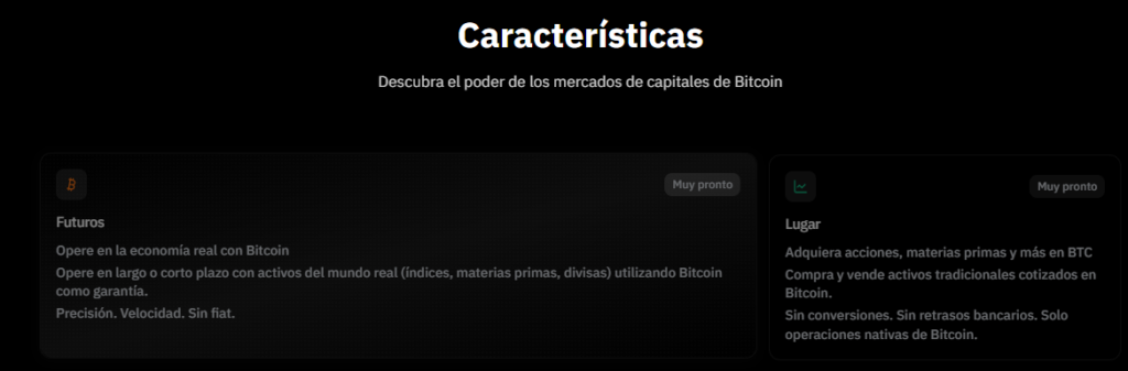 Página de inicio del sitio web de Roxom.