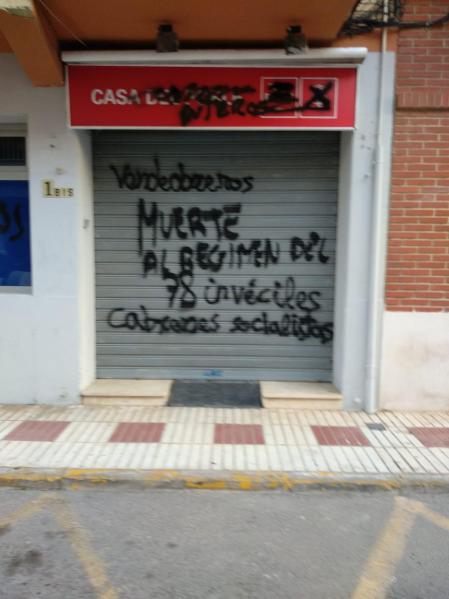 La sede del PSPV en Aldaia.