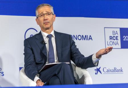 Pablo Hernández de Cos, durante su intervención en la Reunió del Cercle d'Economia