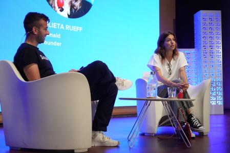 Julieta Rueff, CEO y fundadora de Flamaid, durante su entrevista en StartupMat Summit Tech 2025