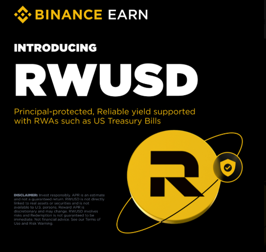 Binance lanza RWUSD, un «dólar digital» que paga intereses