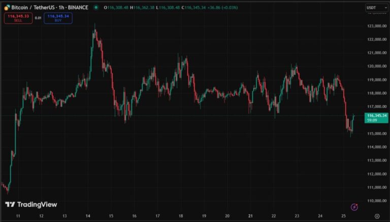 Bitcoin cae a 115.000 dólares; las criptomonedas sangran