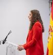 La nueva portavoz parlamentaria del PP, Ester Muñoz, en la sala de prensa del Congreso