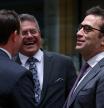 Spanish Minister of Economy, Trade and Business Carlos Cuerpo and European Commissioner for Trade Maros Sefcovic attend a European Union Foreign Affairs Council (Trade) meeting to discuss EU-U.S. relations, in Brussels, Belgium July 14, 2025. REUTERS/Yves Herman