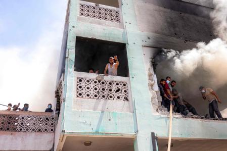 El humo sobre Gaza