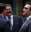 Spanish Minister of Economy, Trade and Business Carlos Cuerpo and European Commissioner for Trade Maros Sefcovic attend a European Union Foreign Affairs Council (Trade) meeting to discuss EU-U.S. relations, in Brussels, Belgium July 14, 2025. REUTERS/Yves Herman