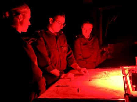 Leonor, en una guardia nocturna, a bordo de la fragata 'Blas de Lezo'