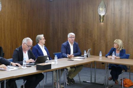 Manel Pérez, Josep Maria Romances (Closa Capital), Jordi Cebrián (Areafar) y Columna Martí