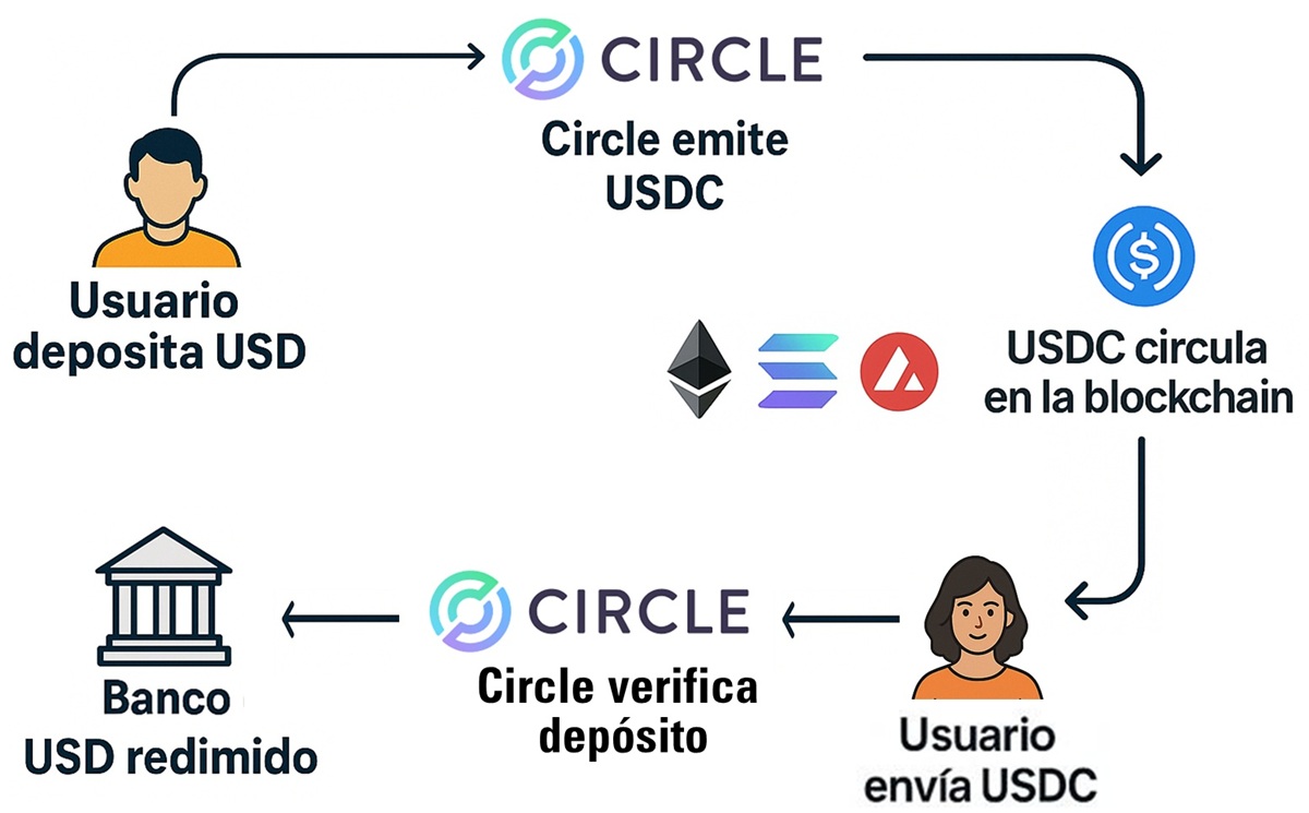 Diagrama de funcionamiento de USDC.