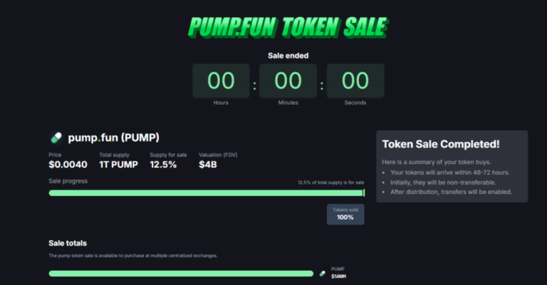 Token de Pump.fun recaudó 500 millones en 12 minutos