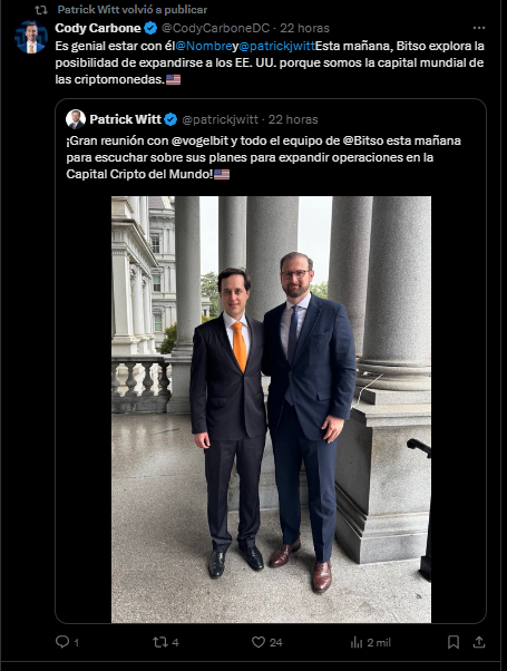 Bitso se reúne con gobierno de Trump ¿Qué busca el exchange mexicano de criptomonedas?