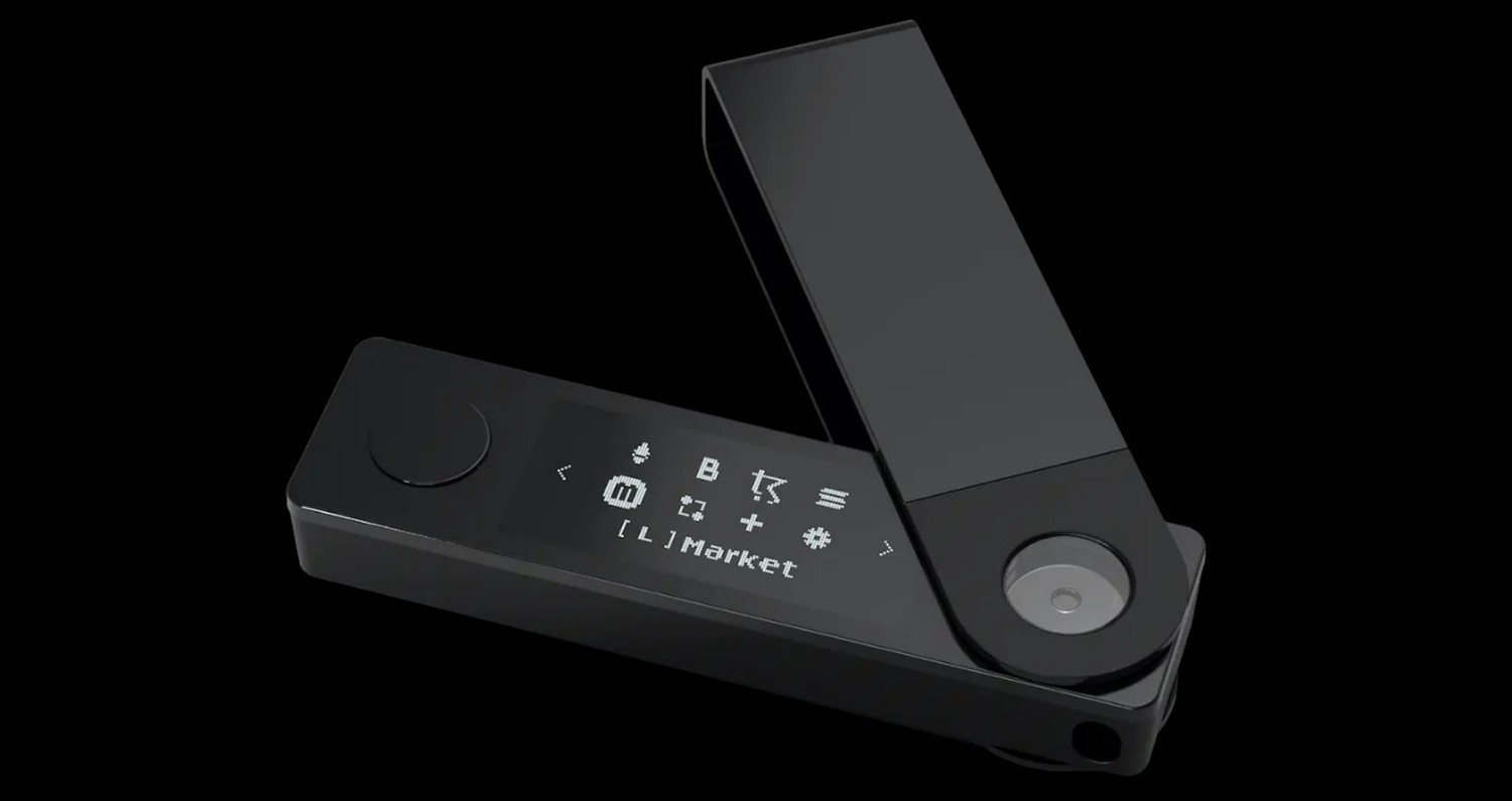 Una wallet Nano X de Ledger en color negro.
