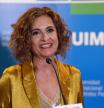 La vicepresidenta primera del Gobierno y ministra de Hacienda, María Jesús Montero, ofrece declaraciones a su llegada a la clausura de un curso de la UIMP (Universidad Internacional Menéndez Pelayo), a 18 de julio de 2025, en Santander, Cantabria (España). El curso que clausura se titula 'Las desigualdades sociales en el mundo de hoy'.