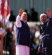 08 July 2025, Brazil, Brasilia: Brazil's President Luiz Inacio Lula da Silva (R) receives India's Prime Minister Narendra Modi at the Alvorada Palace. Photo: Marcelo Camargo/Agencia Brazil/dpa - ATTENTION: editorial use only and only if the credit mentioned above is referenced in full