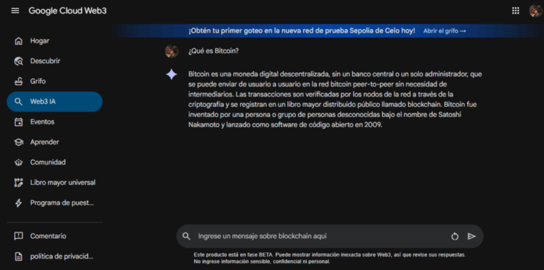 Google lanza IA para explorar bitcoin, criptomonedas y web3 