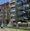 Mercado inmobiliario en Sant Cugat. Edificio de viviendas de clase media de la ciudad