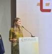 La vicepresidenta del Gobierno y ministra para la Transición Ecológica y el Reto Demográfico, Sara Aagesen, durante la presentación de la Propuesta de planificación de la red de transporte de electricidad con horizonte 2030.