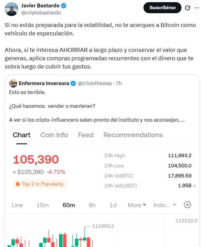 «Bitcoin no está estancado, esa es la narrativa que quieren que compres»