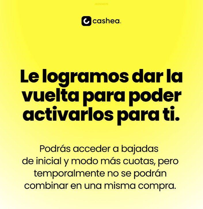 Captura de pantalla de anuncio de Cashea.