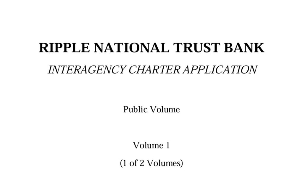 Encabezado de la solicitud de Ripple Labs ante la OCC.