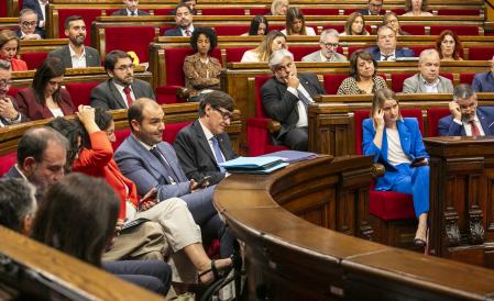 SESION DE DEBATE DE POLÍTICA GENERAL DEL PARLAMENT DE CATALUNYA. Segunda jornada del debate de política general que acoge el Parlamento de Catalunya, con las intervenciones de los líderes de los grupos parlamentarios y las réplicas del presidente de la Generalitat, Salvador Illa.