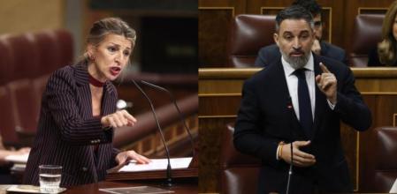 Yolanda Díaz y Santiago Abascal