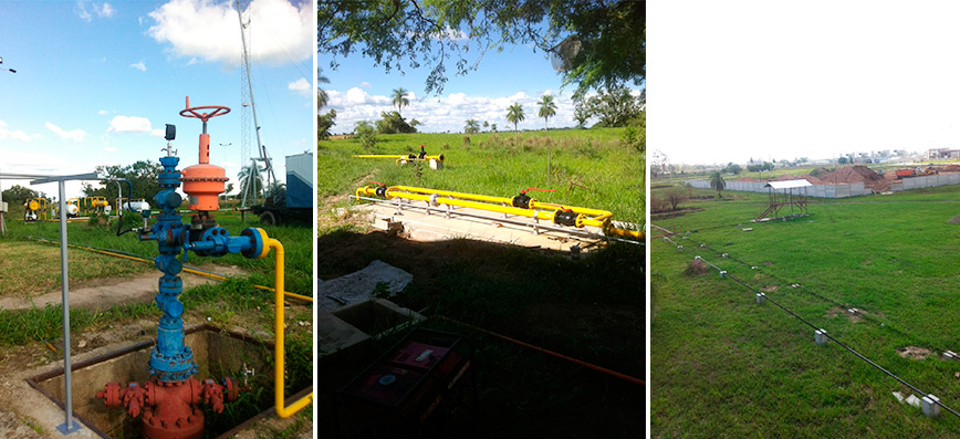 Fotos de la planta de Warnes, en Bolivia, dedicada a la producción de gas natural para generar electricidad. 