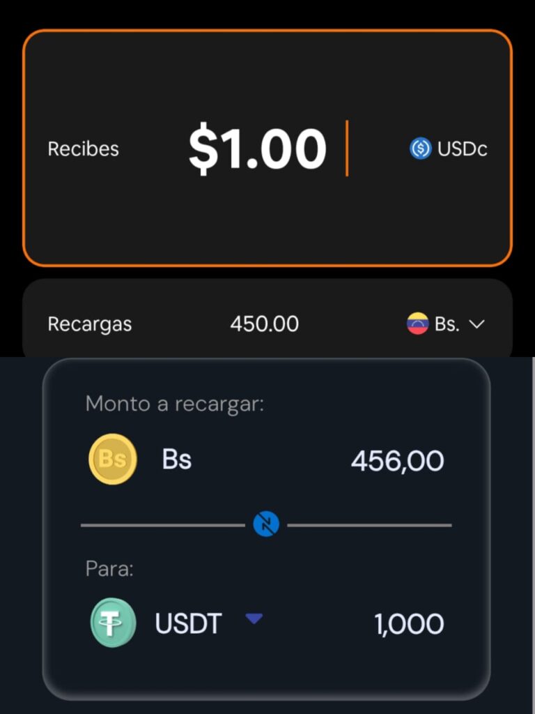 Captura de pantalla de Crixto y Kontigo y sus cotizaciones.