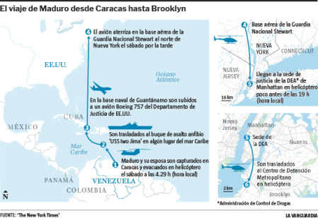El viaje de Maduro desde Caracas hasta Brooklyn
