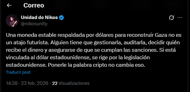 Trump evalúa una stablecoin para la reconstrucción de Gaza