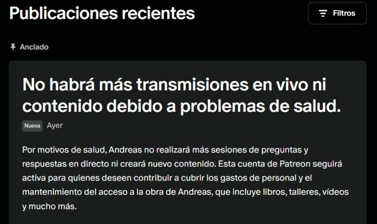 Andreas Antonopoulos se retira de la creación de contenido por motivos de salud