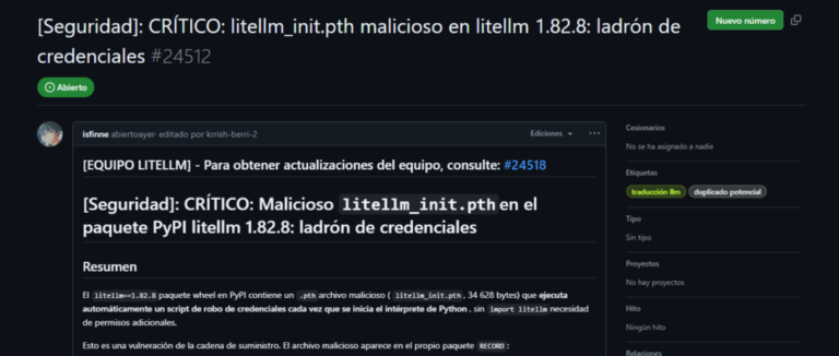 Detectan malware en librería de IA que robaba wallets y credenciales