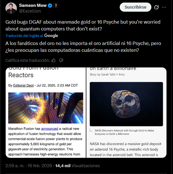 ¿Oro de laboratorio? Avances que podrían destronar al oro antes que la cuántica a Bitcoin