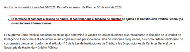 Bloqueos bancarios sin juez ahora son válidos en México ¿cómo afecta a bitcoin?
