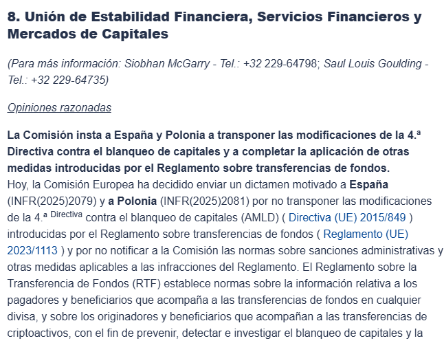 España recibe ultimátum para el rastreo total de pagos con criptomonedas