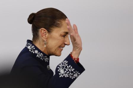 Claudia Sheinbaum, ayer en la cumbre de Barcelona