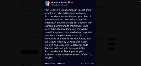 Los fracasos que han hundido a Pam Bondi, la “patriota” y “amiga leal” que Trump ha despedido como fiscal general