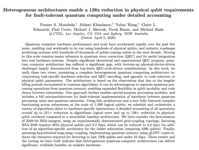 Nuevo método cuántico reduce 138 veces los recursos para romper el cifrado de Internet