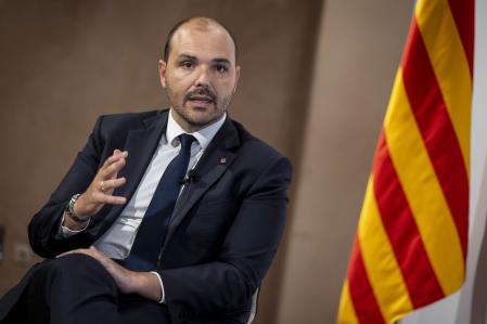 El conseller Dalmau, durante la entrevista 